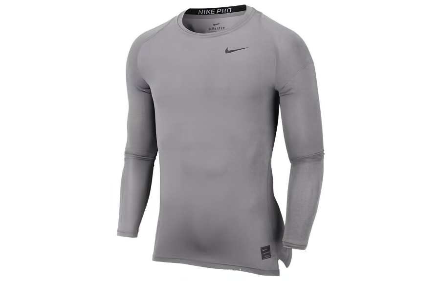 Nike Nike T Shirts Men's Gray Crew Neck Moderate Straight Fit