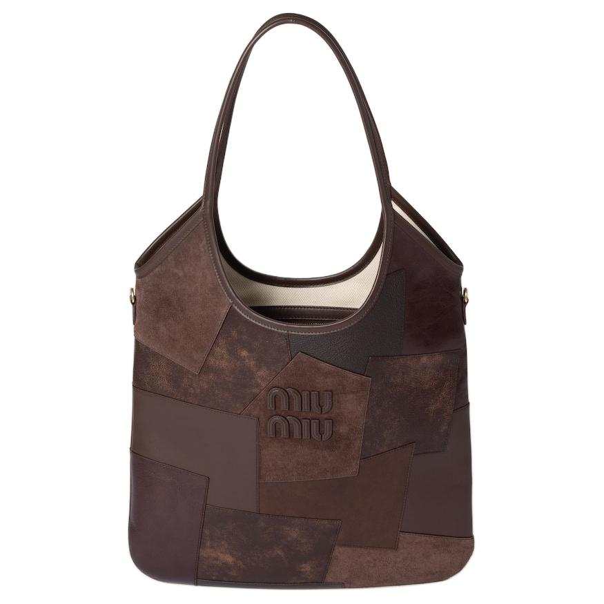 MIU MIU Ivy Leather Shoulder Bag Women's Briarwood