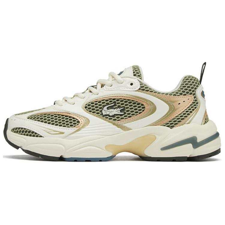 LACOSTE Low top Casual Shoes Women's Beige Green