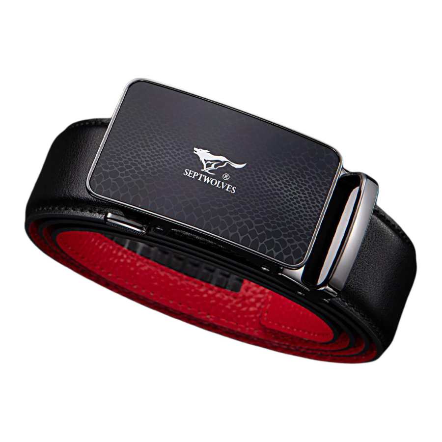 SEPTWOLVES SEPTWOLVES Split Cow Leather Cow Split Leather Belts Men's Width 3.5cm