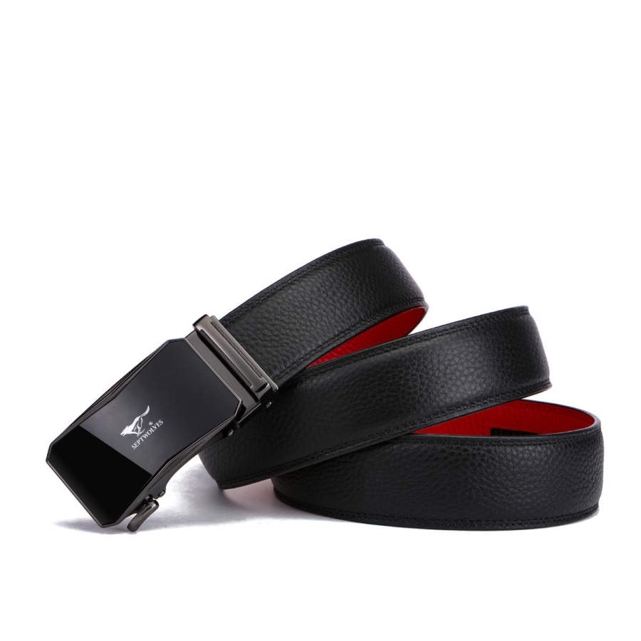 SEPTWOLVES SEPTWOLVES Cow Leather Belts Men's Width 3.5cm
