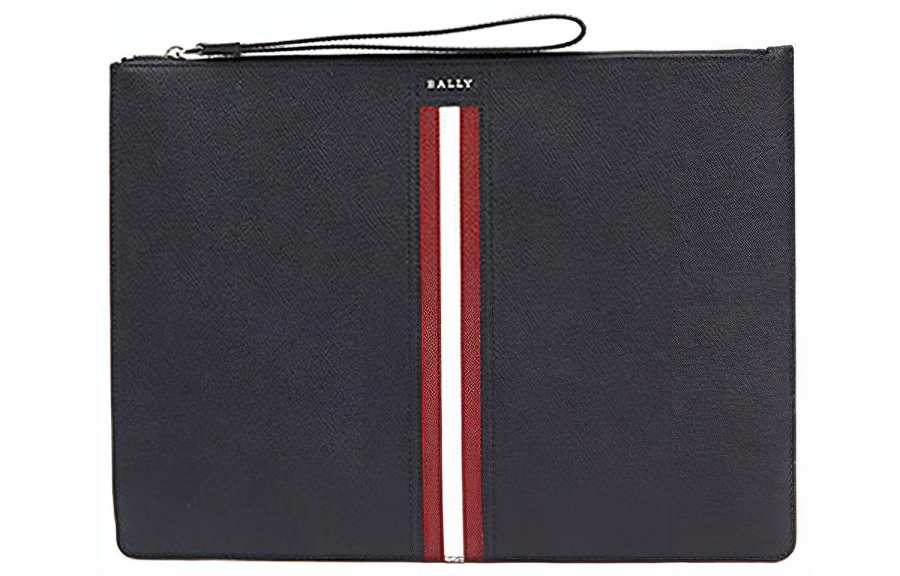 BALLY BALLY Cow Leather Clutch Men's Black