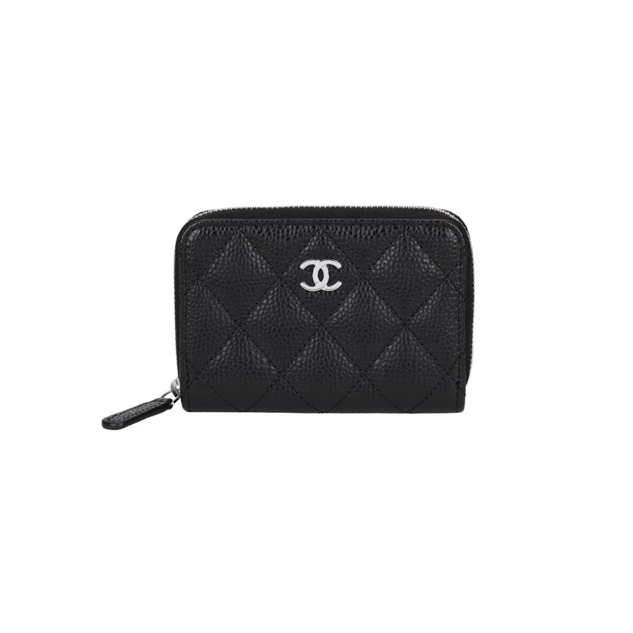 CHANEL Classic Zipped Coin Purse Black AP0216