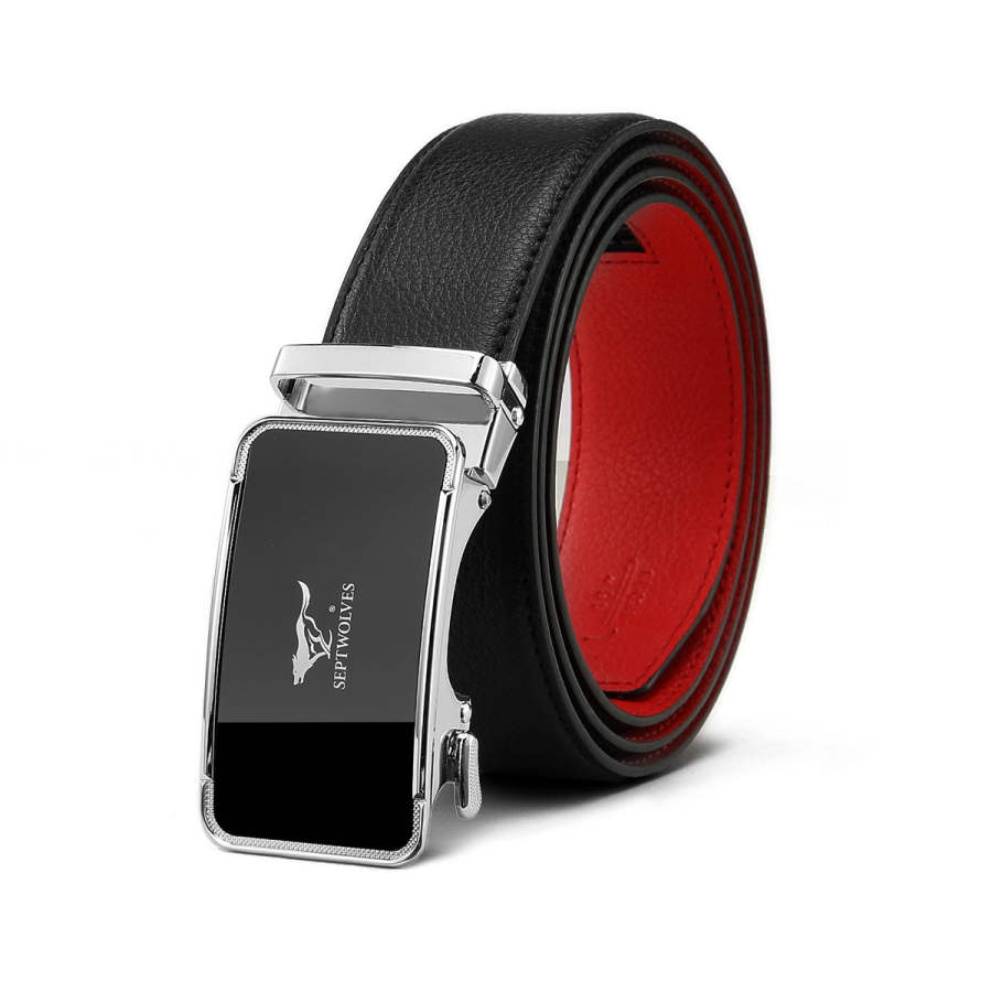 SEPTWOLVES SEPTWOLVES Split Cow Leather Cow Split Leather Belts Men's Width 3.5cm