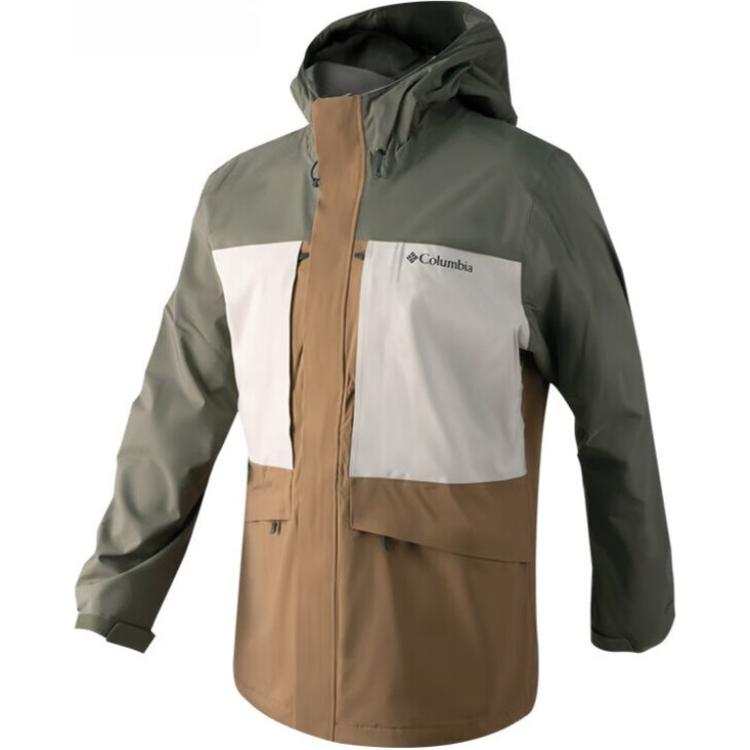 Columbia High Altitude Climbing Cold Wave Waterproof, Windproof, Breathable, And Thermal Windbreaker Jacket Men's Khaki