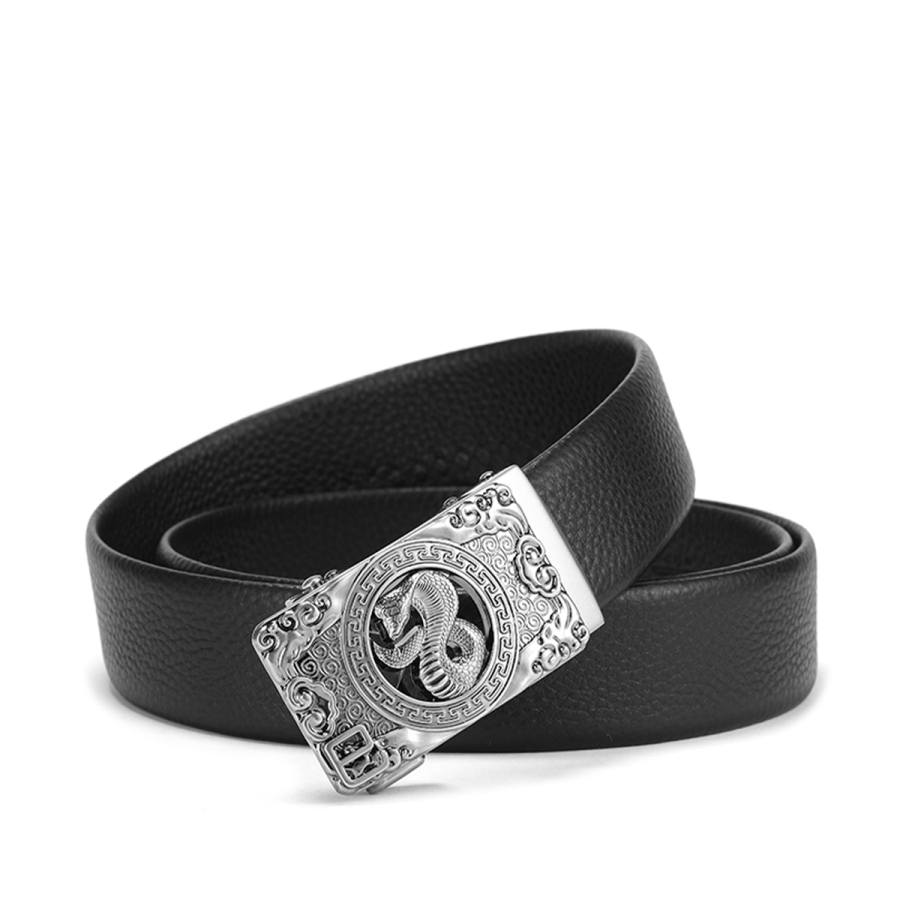 SEPTWOLVES SEPTWOLVES Top Grain Cow Leather Belts Men's Width 3.5CM