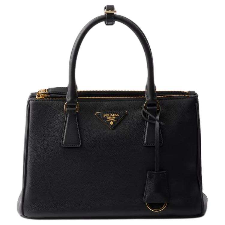 PRADA Galleria Killer Bag Cow Leather Handbag Medium Women's Black