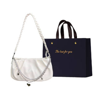 ZUONU Pu Cloud Shoulder Bag Women's Milk White/Black