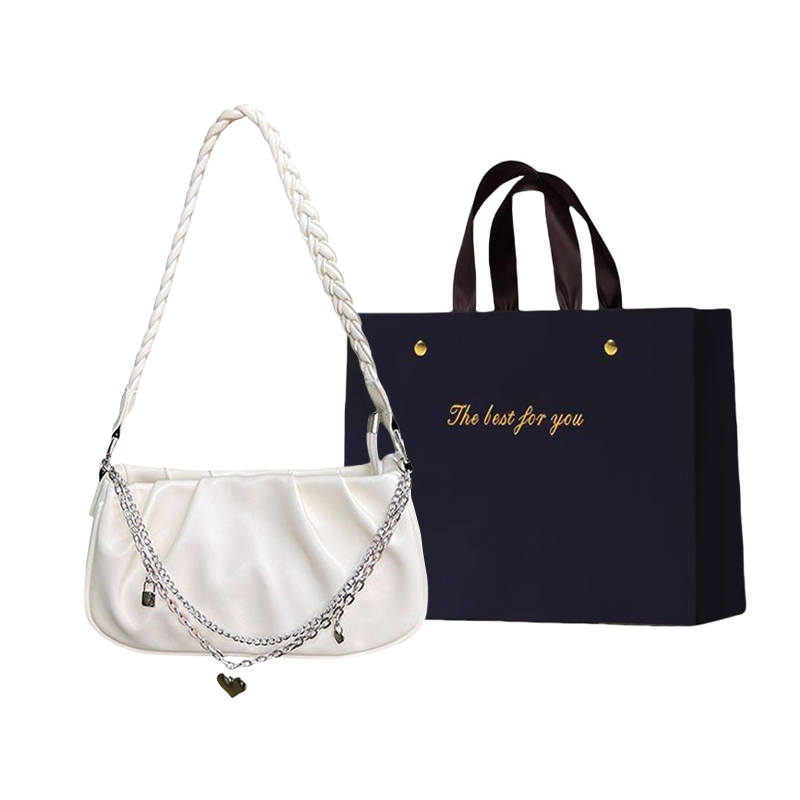 ZUONU Pu Cloud Shoulder Bag Women's Milk White/Black