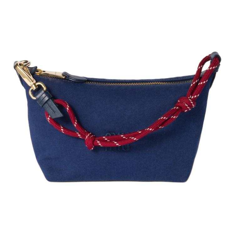 MIU MIU Cotton Handbag Regular Women's Indigo & Amaranth Red