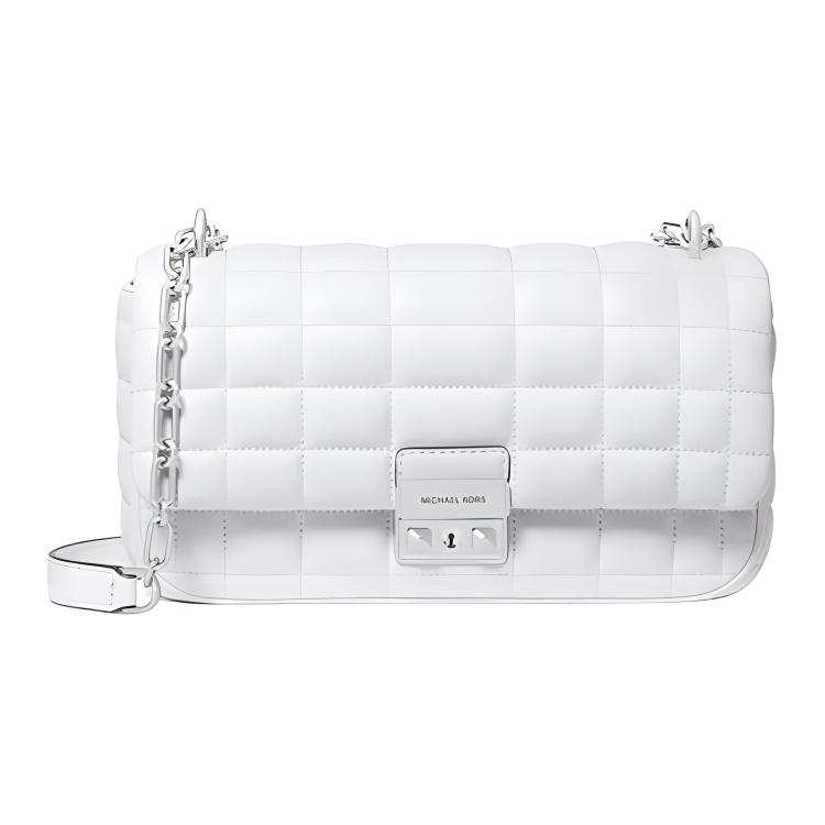MICHAEL KORS Leather Crossbody Bag, Shoulder Bag Large Women's White