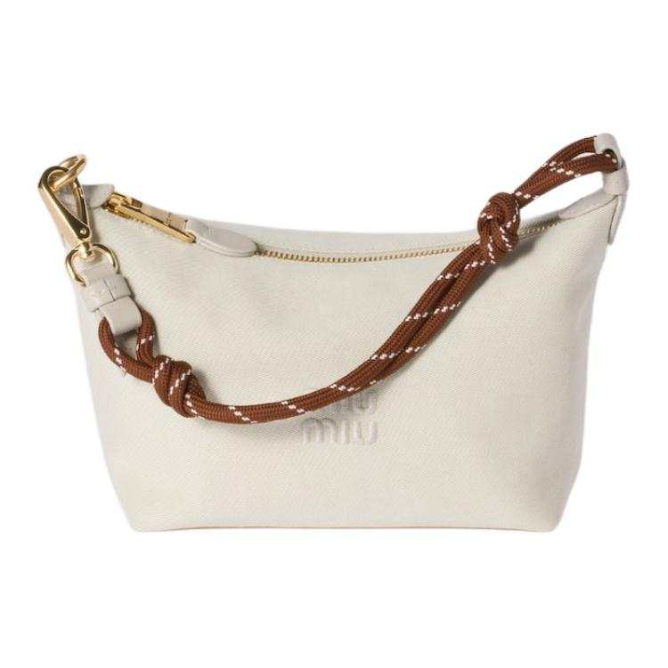 MIU MIU Cotton Handbag Women's White