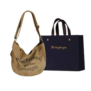 ZUONU Canvas Tote Bag, Shopping Bag, Canvas Bag, Shoulder Bag, Crossbody Bag Large Women's Khaki/Dark Beige