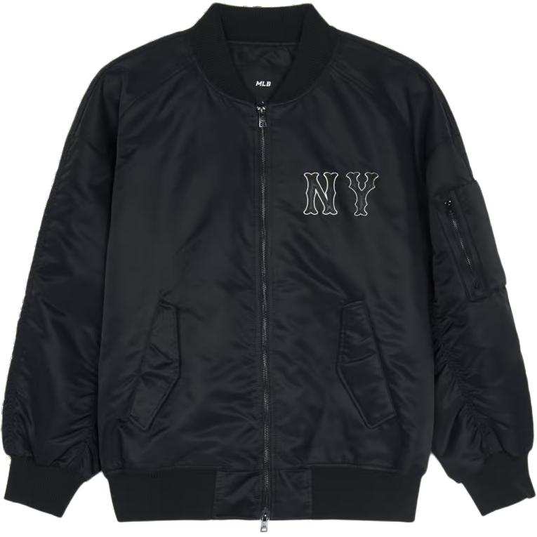 MLB MLB Puffer Jackets Unisex Black Baseball Collar Moderate Pilot Puffer Jacket