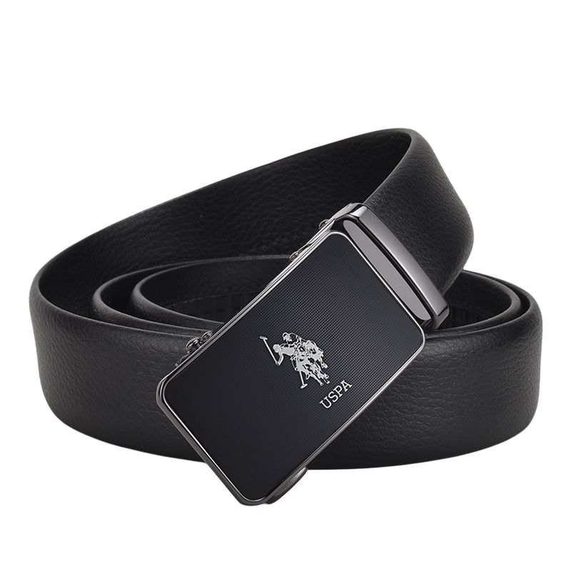 U.S. POLO ASSN. Split Cow Leather Belts Men's 3.5cm