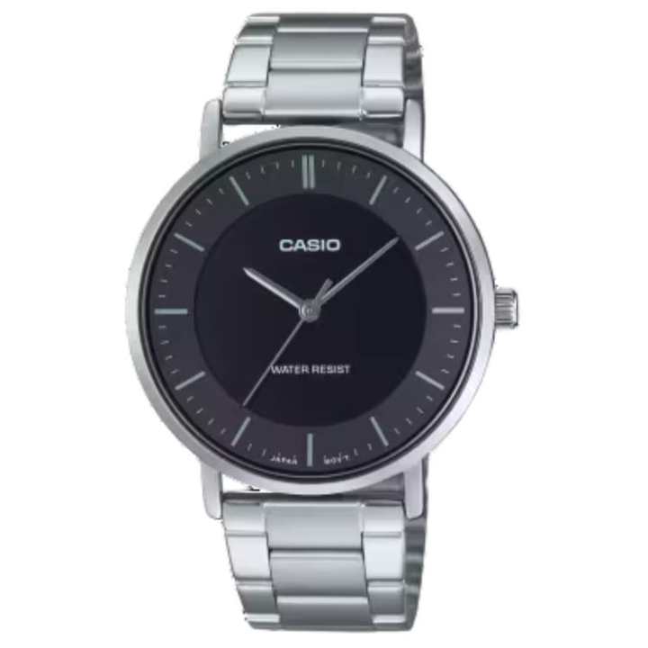 CASIO CASIO Quartz Movement Stainless Steel Strap Watch Unisex Black Dial