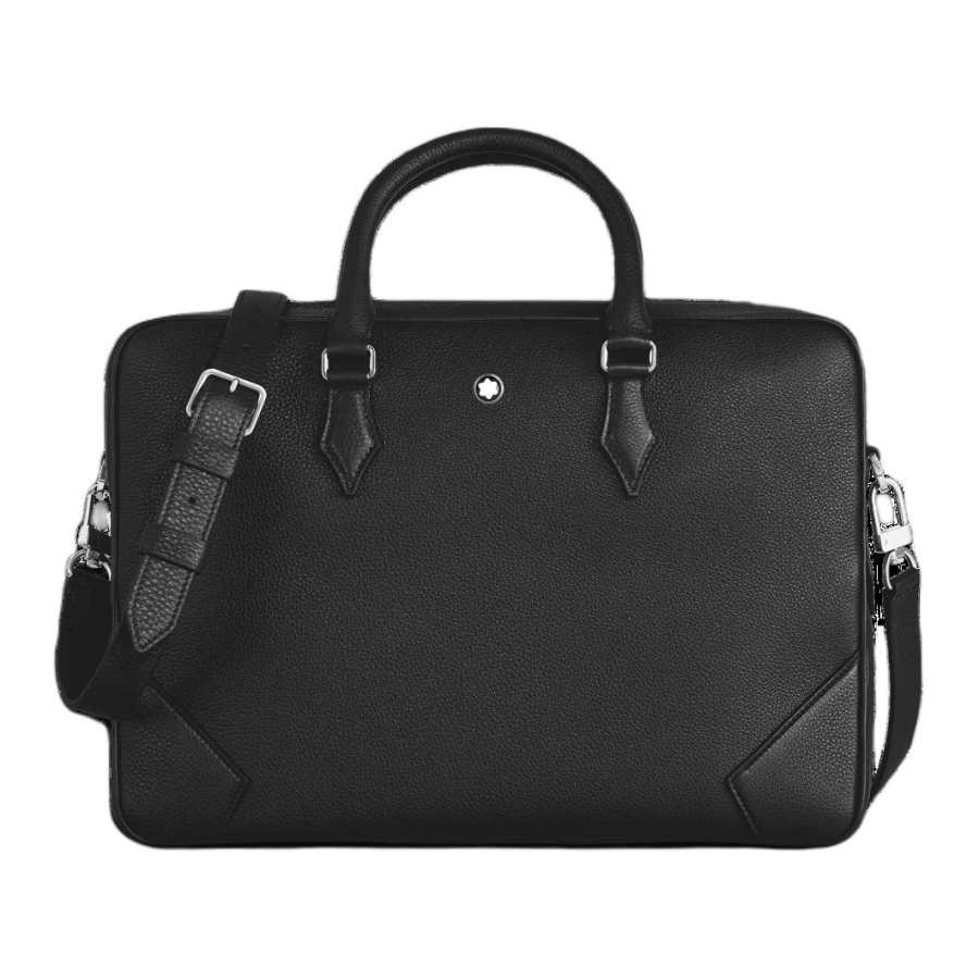 MONTBLANC MONTBLANC Full Grain Cow Leather Briefcase Men's Black