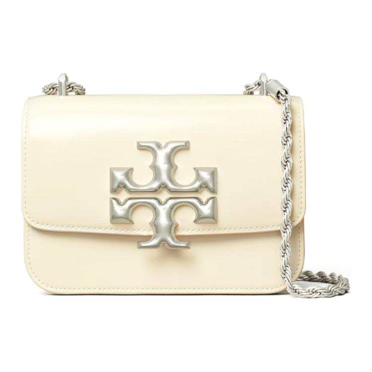 TORY BURCH Eleanor Patent Leather Crossbody Bags Mini Women's Ivory White