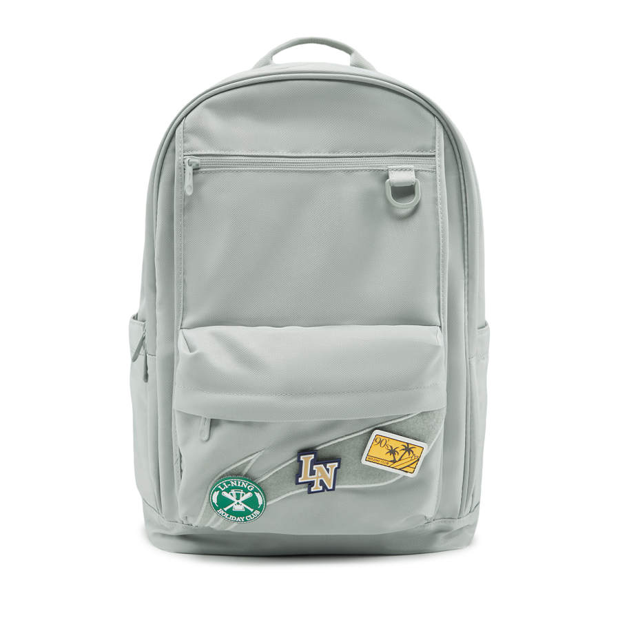Li-Ning Li Ning Sports Life Collection Polyester Backpack Unisex Mist Gray