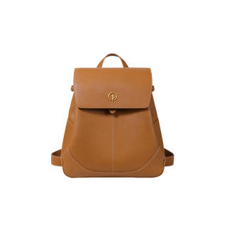 BAGTREE Cow Leather Backpack Regular Unisex Acorn/Roasted Brown/Black