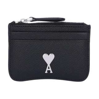 AMIPARIS Goatskin Card Holder Men's Black