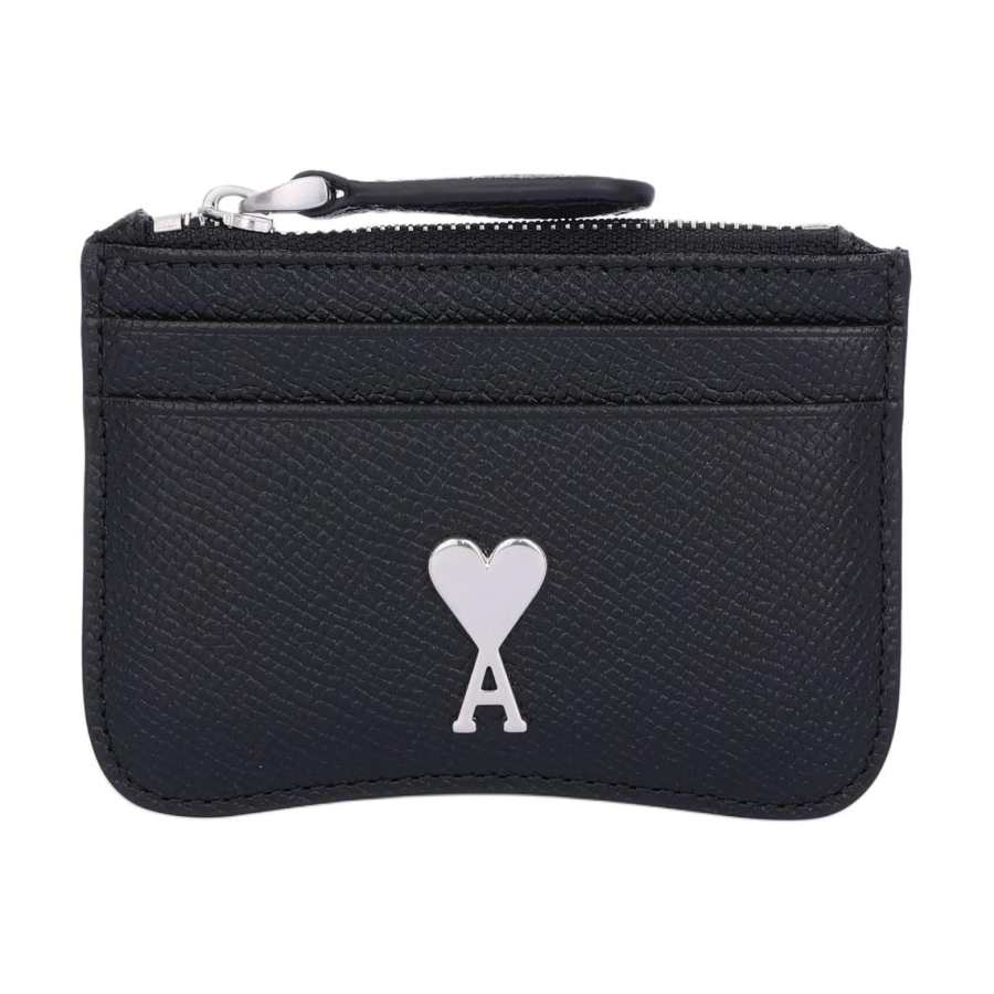 AMIPARIS Goatskin Card Holder Men's Black