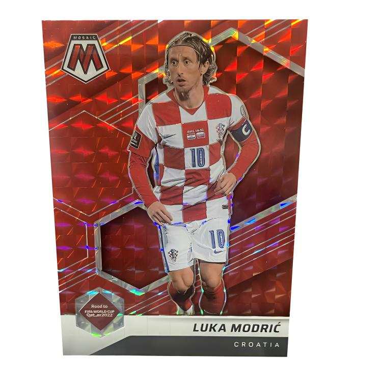 PANINI World Cup Mosaic, Croatia, Real Madrid, Luka Modrić, Magic, Red Mosaic Fold, Player Card, Card Access Pass
