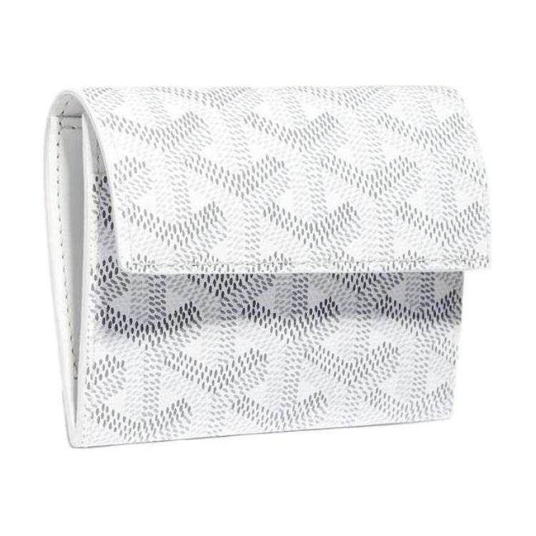GOYARD MARIGNY Canvas With Leather Coin Purse Women's White