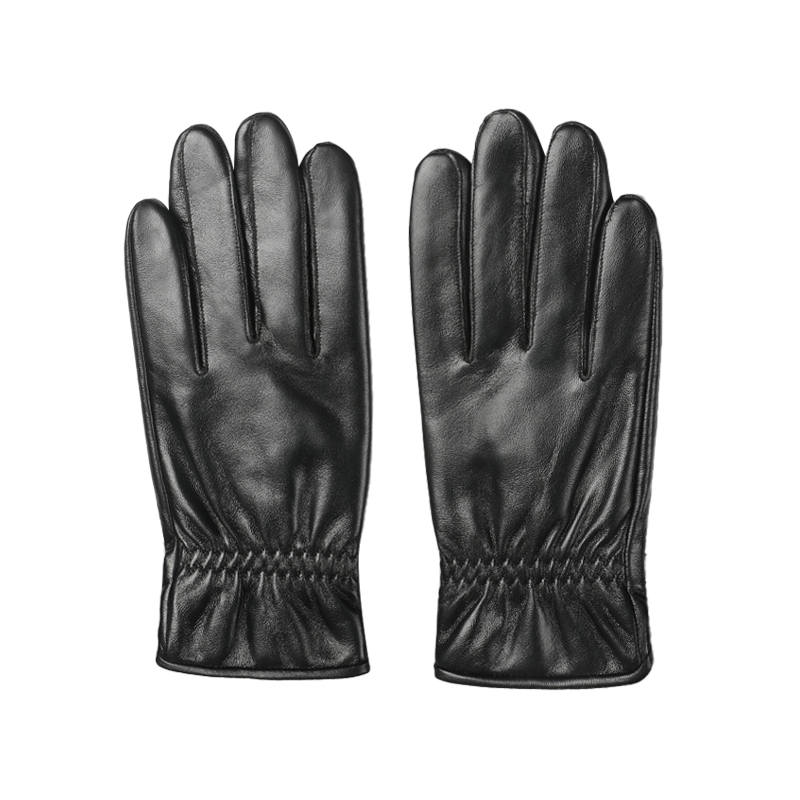 Hodo Fleece Lined Thermal Minimalist Fashion Windproof Cold Resistant Outdoor Cycling Sheepskin Genuine Leather Glove