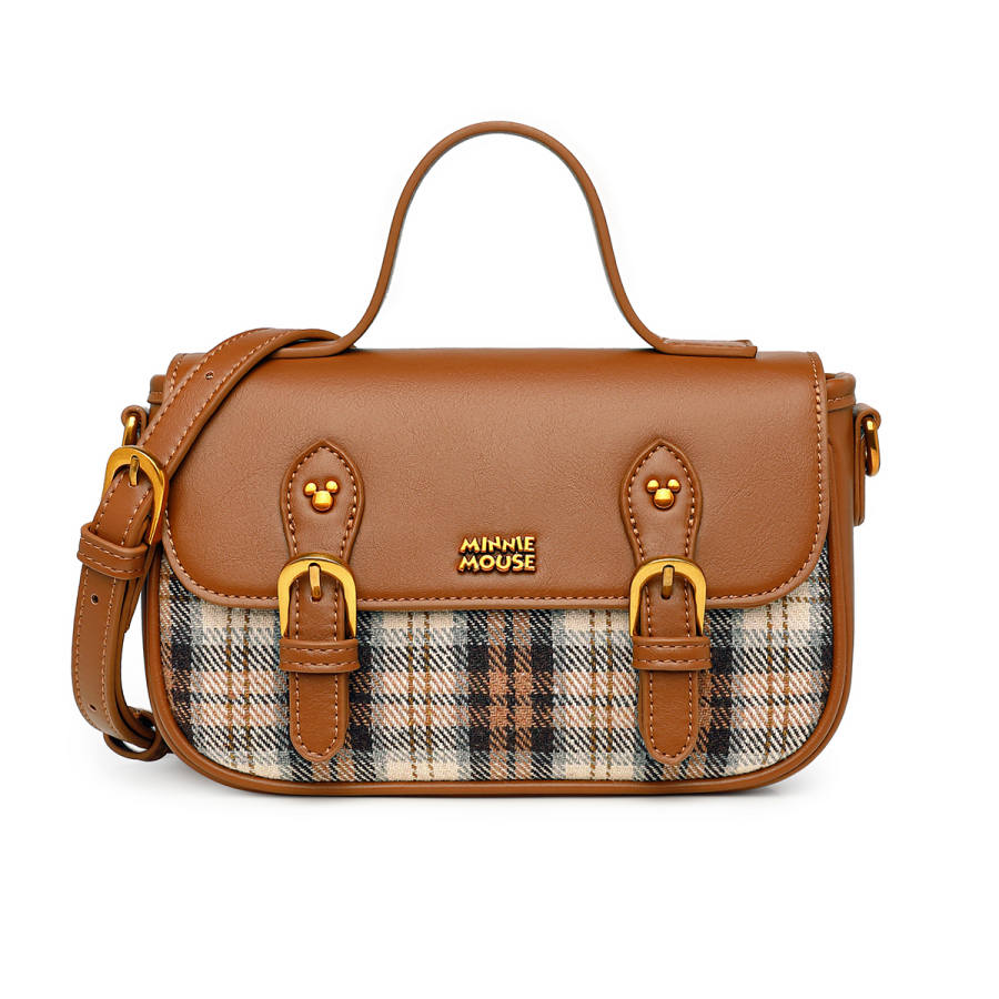 Disney Synthetic Leather, Textile Mosaic Handbag, Crossbody Bag Regular Women's Brown