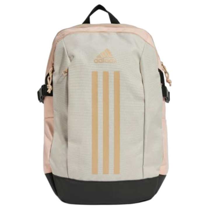 Adidas Adidas Power Polyester Backpack Unisex Pink Coral Blend With Warm Sandstone