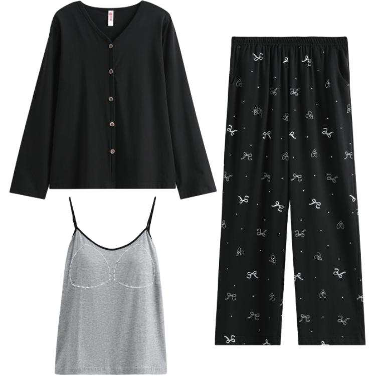 FENTENG FENTENG Pajama Set Women's Black