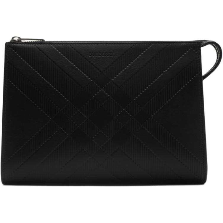 Burberry Calfskin Storage Bag Unisex Black