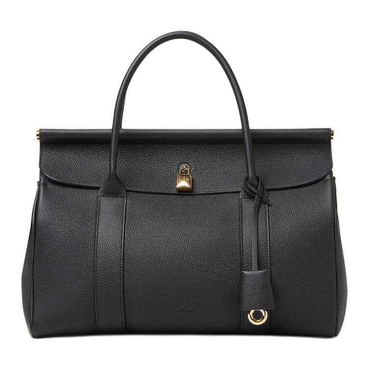 Loro Piana Cow Leather Handbag Women's Black