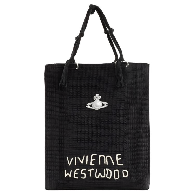 Vivienne Westwood Cotton Handbag Large Unisex Black