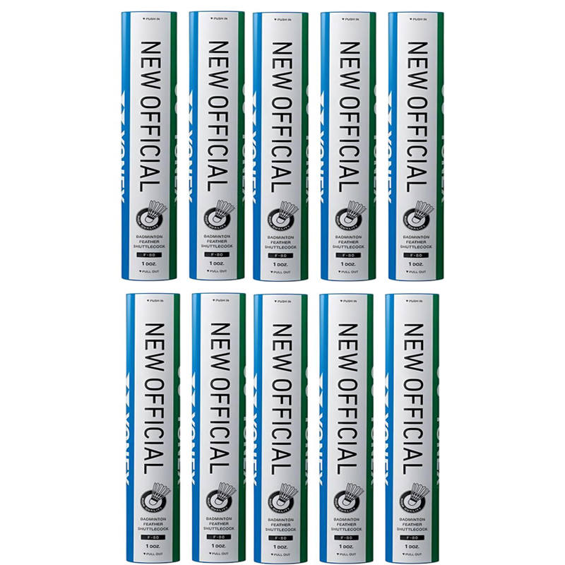 YONEX F 80 Goose Feather Shuttlecock 12 Pack Goose Feather All Round Goose Feather Professional Training Competition