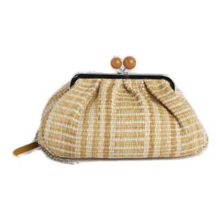 WEEKEND MaxMara Polyamide Clutch Medium Women's Beige Yellow