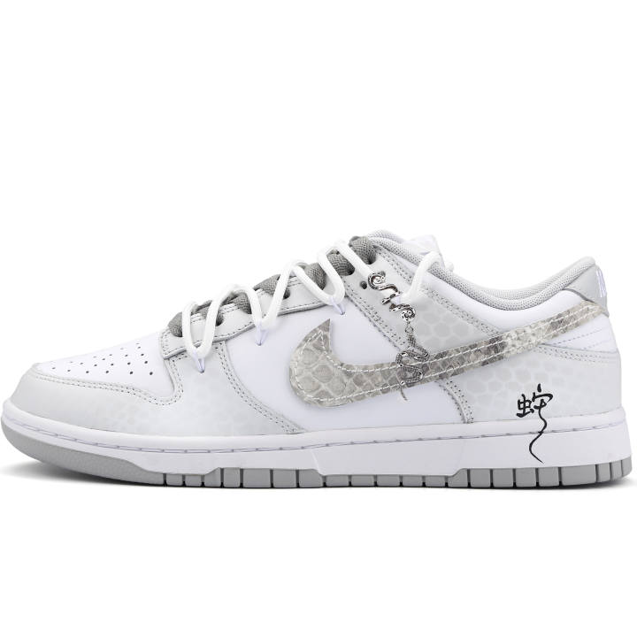 Nike Nike Dunk Slip Resistant Abrasion Resistant Slip Resistant Abrasion Resistant Low top Skateboard Shoes Men's Gray White