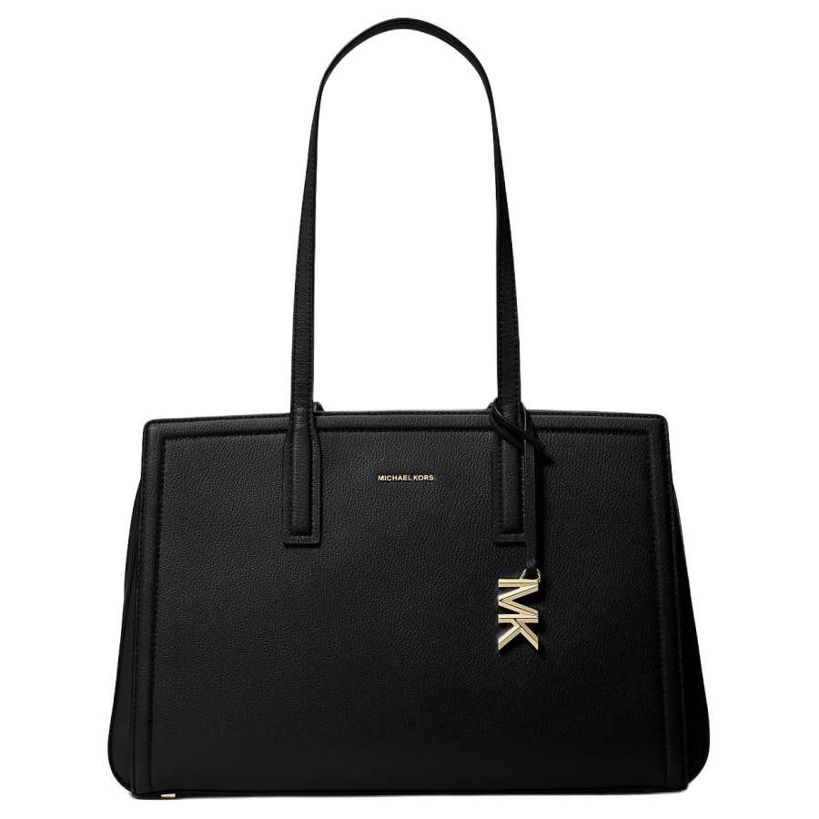 MICHAEL KORS Leather Tote Bag, Shopping Bag, Shoulder Bag Medium Women's Black