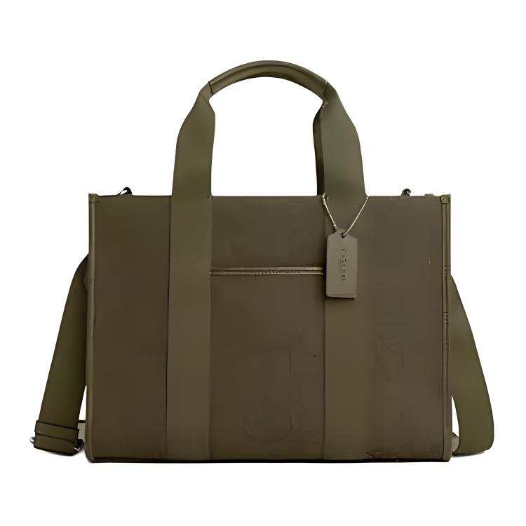 COACH Smith Refined Calfskin Tote Bag, Shopping Bag, Shoulder Bag, Crossbody Bag, Handbag Large Women's Olive