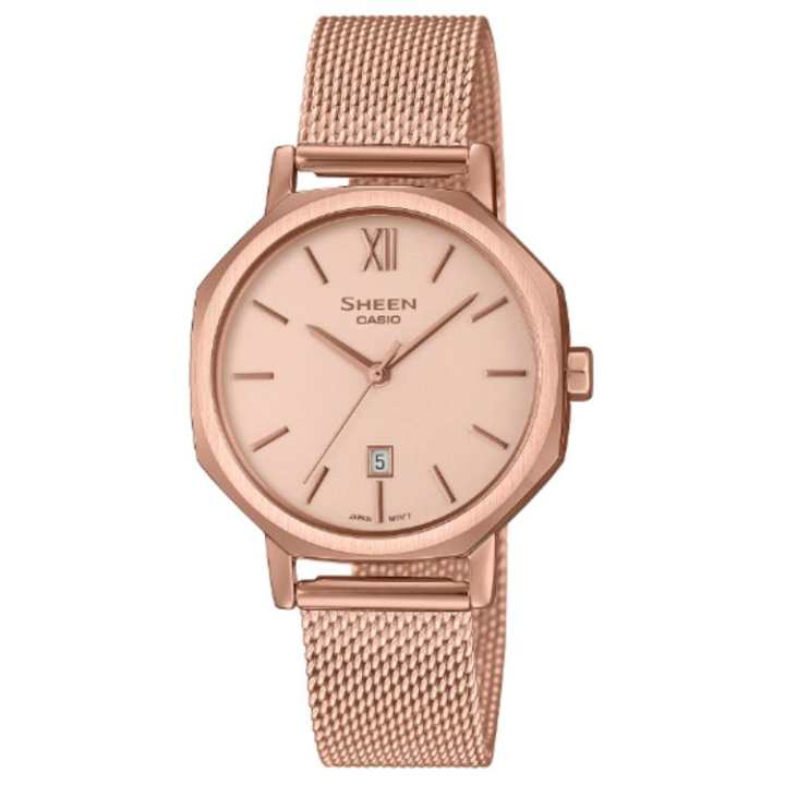 CASIO CASIO Quartz Movement Stainless Steel Strap Watch Women's Watch Pink Watch Dial