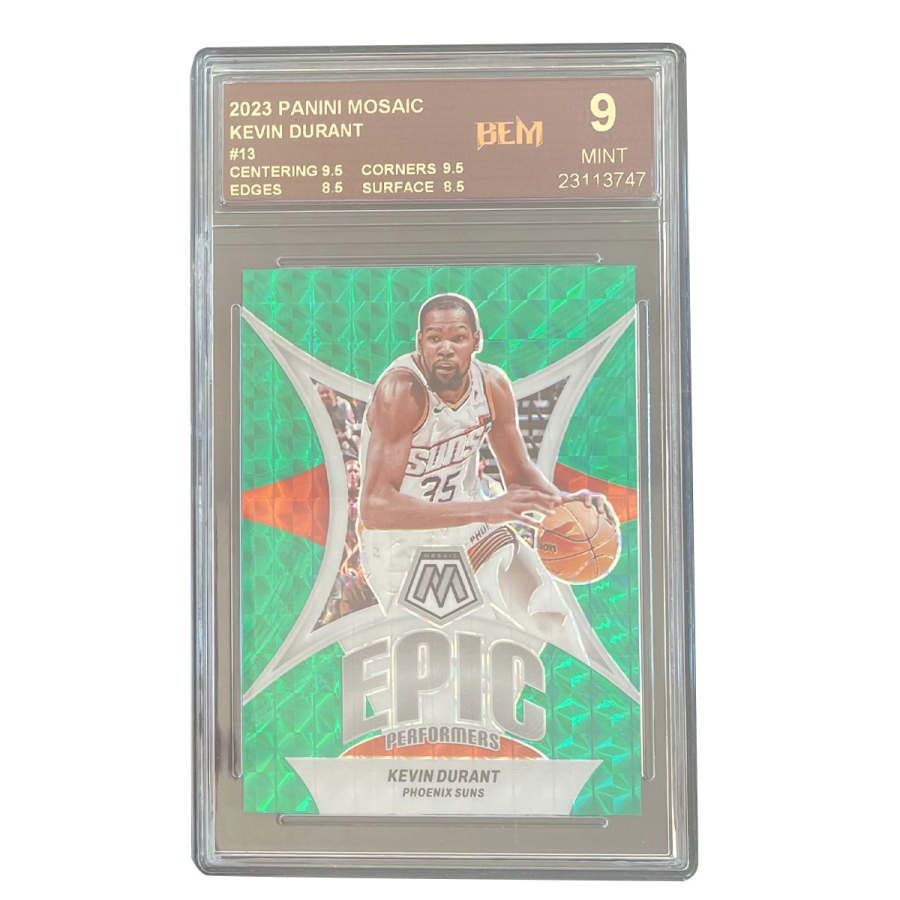 PANINI 2023 24 Kevin Durant Sun, Bleach, Kevin, KD Epic Special Edition Card, Green Mosaics BEM9 Card Collection Pass