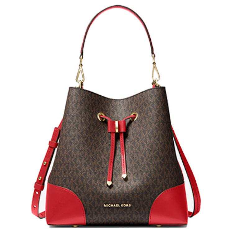 MICHAEL KORS Mercer Gallery Artificial Leather Bucket Bag, Handbag, Shoulder Bag, Crossbody Bag Medium Women's