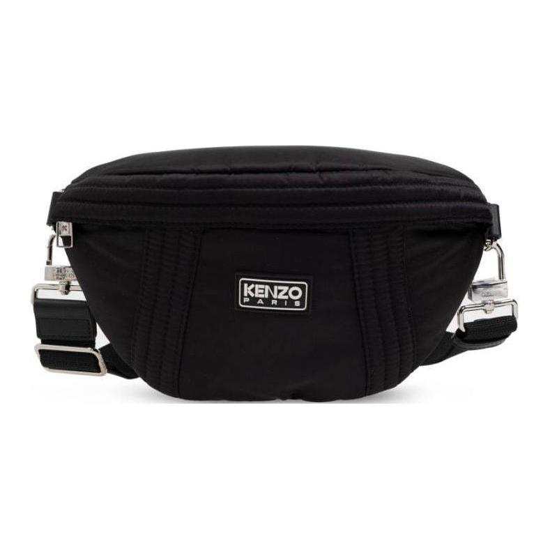 KENZO Logo-appliqué Ribbed-detail Belt Bag