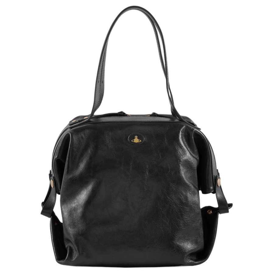 Vivienne Westwood Mara Leather Handbag Large Unisex Black