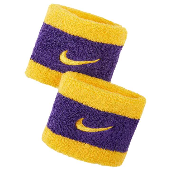Nike Nike Sports Wristbands Breathable One Size Yellow & Purple Patchwork Elastic Fabric Unisex
