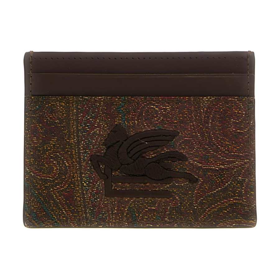 ETRO Pegaso Embroidered Paisley Card Holder