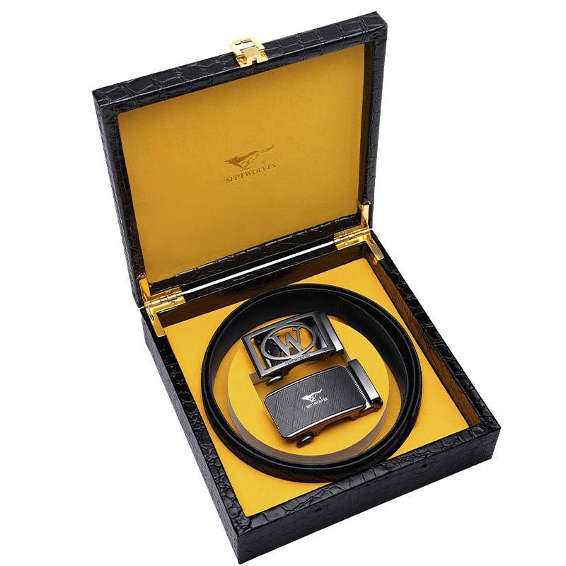 SEPTWOLVES SEPTWOLVES Split Cow Leather Belts Men's Width 3.5cm