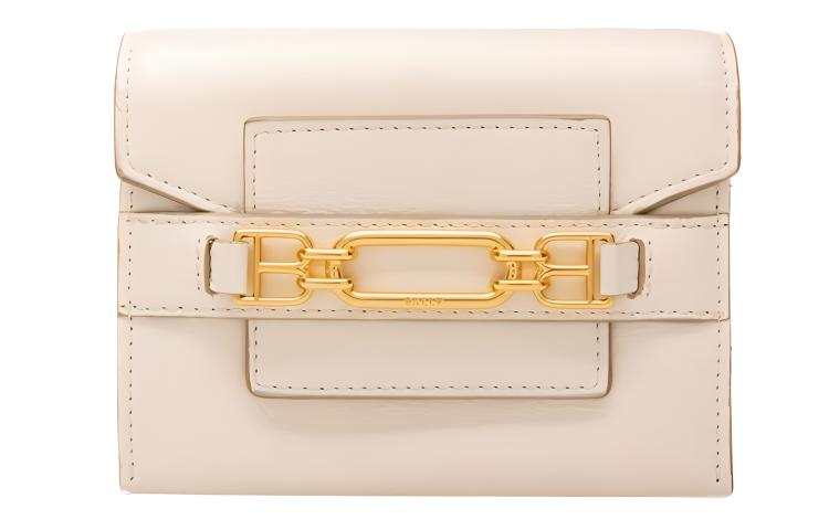 BALLY Cow Leather Handheld Shoulder Bag, Crossbody Bag Mini Women's Milk White