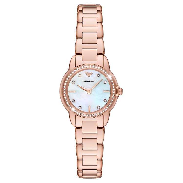 EMPORIO ARMANI EMPORIO ARMANI Wrist Watches Quartz Movement Stainless Steel Strap 26mm Mother of Pearl Color Watch Dial Women's Watch